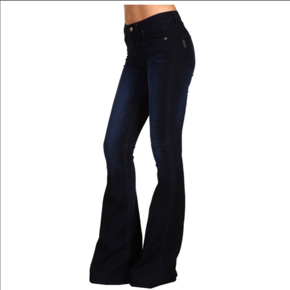 7 for all mankind Black Bell Bottom Jeans